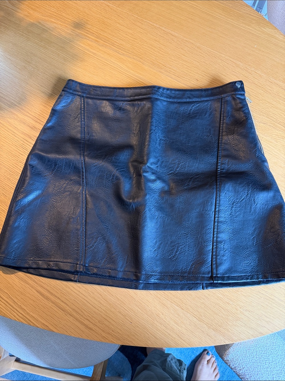 Zara Black Faux Leather Mini Skirt